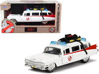 Jada Cadillac Ambulance Ecto-1 From "ghostbusters" Movie "hollywood Rides" Series 1/32 Diecast Model Car