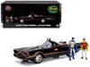 Jada Classic Tv Series Batmobile With Working Lights, And Diecast Batman And Robin Figures "80 Years Of B