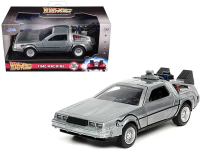 Jada Delorean Dmc (time Machine) Brushed Metal "back To The Future Part I" (1985) Movie "hollywood In Multi
