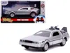 Jada Delorean Dmc (time Machine) Silver "back To The Future Part Ii" (1989) Movie "hollywood Rides" Serie