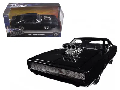 Jada Dom's 1970 Dodge Charger R/t Black "fast & Furious 7" (2015) Movie 1/24 Diecast Model Car By