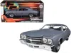 Jada Dom's Chevrolet Chevelle Ss Matt Gray "fast & Furious" Movie 1/24 Diecast Model Car By