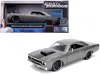 Jada Dom's Plymouth Road Runner Gray Metallic With Black Hood Stripe "fast & Furious" Movie 1/24 Diecast