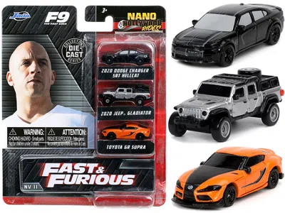 Jada Fast & Furious 9 (2021) Movie 3 Piece Set "nano Hollywood Rides" Series Diecast Model Cars By
