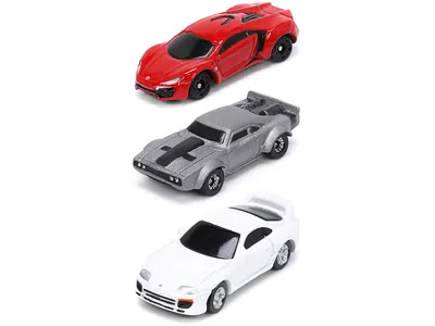 Jada Fast & Furious Movie 3 Piece Set Series 4 "nano Hollywood Rides" Series Diecast Model Cars By