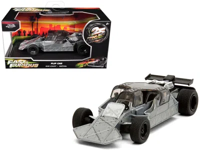 Jada Flip Car Raw Metal "fast & Furious 6" (2013) Movie "25 Years Of Fast & Furious" Series 1/32 Diecast  In Gray