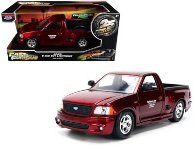 Jada Ford F-150 Svt Lightning Pickup Truck Red Color Brush Finish "the Fast And The Furious" (2001) Movie