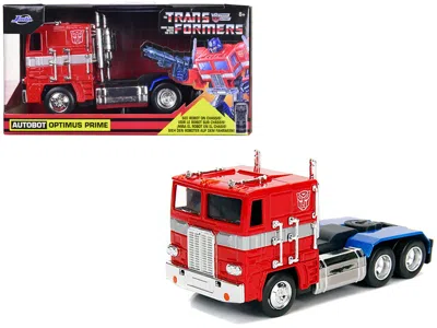 Jada G1 Autobot Optimus Prime Truck Red With Robot On Chassis From "transformers" Tv Series "hollywood Ri