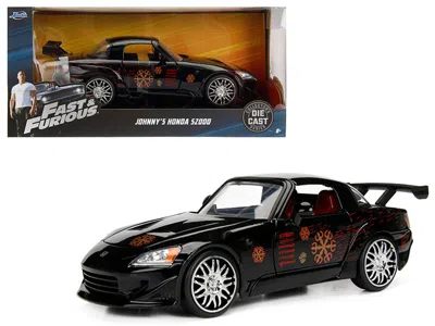 Jada Johnny's 2001 Honda S2000 Black With Graphics "fast & Furious" Movie 1/24 Diecast Model Car By