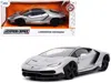 Jada Lamborghini Centenario Gray Metallic With Black Top "hyper-spec" Series 1/24 Diecast Model Car By Ja