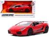 Jada Lamborghini Gallardo Superleggera Red With Black Stripes "hyper-spec" Series 1/24 Diecast Model Car