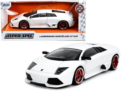 Jada Lamborghini Murcielago Lp640 White "hyper-spec" 1/24 Diecast Model Car By