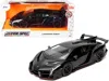 Jada Lamborghini Veneno Matt Black "hyper-spec" Series 1/24 Diecast Model Car By
