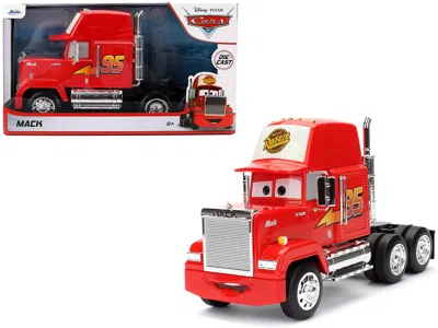 Jada Mack Truck #95 Red "cars" (2006) Movie "hollywood Rides" Series Diecast Model Car By  In Multi