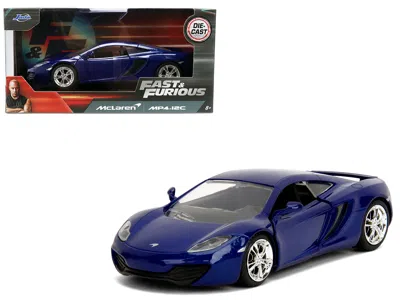 Jada Mclaren Mp4.12c Blue Metallic "furious 7" (2015) Movie "fast & Furious" Series 1/32 Diecast Model Ca