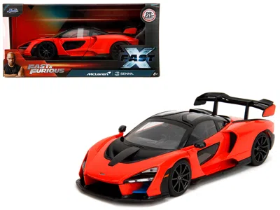Jada Mclaren Senna Red And Black "fast X" (2023) Movie "fast & Furious" Series 1/24 Diecast Model Car By 