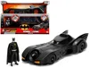 Jada Model Kit Batmobile Matt Black With Batman Diecast Figurine "batman" (1989) Movie "build N' Collect"