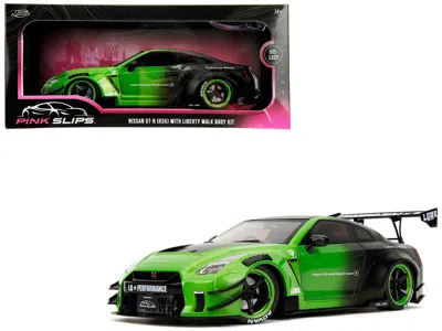 Jada Nissan Gt-r (r35) Liberty Walk Body Kit 2.0 Rhd (right Hand Drive) Green And Matt In Multi