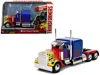 Jada Optimus Prime Truck With Robot On Chassis From "transformers" Movie "hollywood Rides" Series Diecast