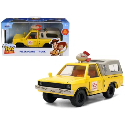 Jada Pizza Planet Truck Yellow (weathered) With Beige Camper "toy Story" (1995) Movie "hollywood Rides" S