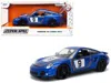 Jada Porsche 911 Turbo (997) #9 Blue Metallic With Stripes "hyper-spec" Series 1/24 Diecast Model Car By  In Blue