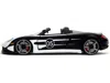 Jada Porsche Carrera Gt Convertible #05 Black With White Graphics "hyper-spec" Series 1/24 Diecast Model