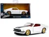 Jada Roman's Ford Mustang White With Black Stripes And Red Interior "fast & Furious" Movie 1/32 Diecast M