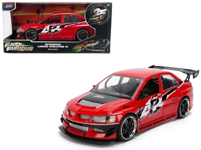 Jada Sean's Mitsubishi Lancer Evolution Ix Rhd (right Hand Drive) Red With Graphics "the Fast And The Fur