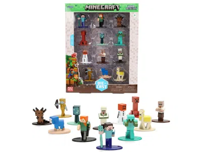 Jada Set Of 12 Diecast Figures "minecraft" Video Game "nano Metalfigs" Series Diecast Models By  In Multi