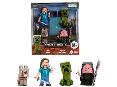 Jada Set Of 4 Diecast Figures "a Minecraft Movie" (2025) Movie "metalfigs" Series Diecast Models By  In Multi