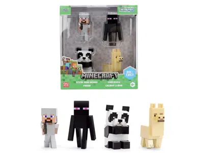 Jada Set Of 4 Diecast Figures "minecraft" Video Game Wave 6 "metalfigs" Series Diecast Models By