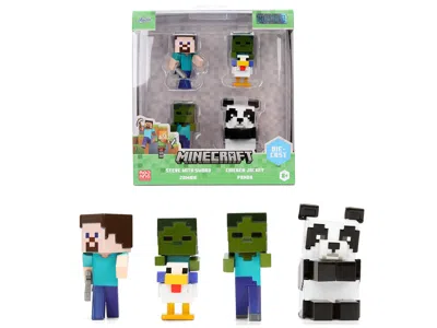 Jada Set Of 4 Diecast Figures "minecraft" Video Game Wave 7 "metalfigs" Series Diecast Models By  In Multi