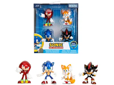 Jada Set Of 4 Diecast Figures "sonic The Hedgehog" Video Game "metalfigs" Series Diecast Models By  In Multi