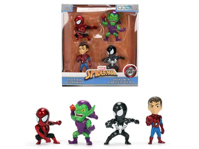 Jada Set Of 4 Diecast Figures "spider-man" Wave 3 "metalfigs" Series Diecast Models By