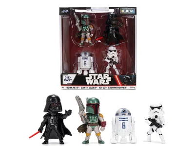 Jada Set Of 4 Diecast Figures "star Wars" Movie Franchise "metalfigs" Series Diecast Models By  In Multi