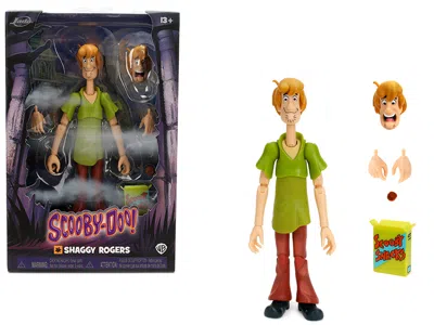 Jada Shaggy Rogers 6.5" Moveable Figure With Accessories And Alternate Head And Hands "scooby-doo!" Franc In Multi