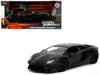 Jada Shaw's Lamborghini Aventador Matt Black "furious 7" (2015) Movie "fast & Furious" Series 1/24 Diecas In Black