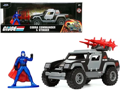 Jada Stinger With Missile Launcher And Cobra Commander Diecast Figurine "g. I. Joe" "hollywood Rides" Ser