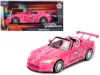 Jada Suki's 2001 Honda S2000 Convertible Pink With Graphics "fast & Furious" Movie 1/24 Diecast Model Car