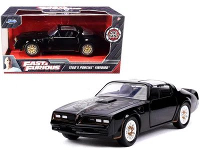 Jada Tego's Pontiac Firebird Black With Gold Stripes And Hood Bird "fast & Furious" Series 1/32 Diecast M
