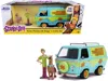 Jada The Mystery Machine With Shaggy And Scooby-doo Figurines "scooby-doo!" 1/24 Diecast Model Car By Jad