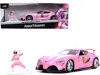 Jada Toyota Ft-1 Concept Pink Metallic And Pink Ranger Diecast Figurine "power Rangers" "hollywood Rides"
