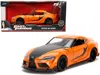 Jada Toyota Gr Supra Orange With Black Stripes "fast & Furious 9 F9" (2021) Movie 1/32 Diecast Model Car