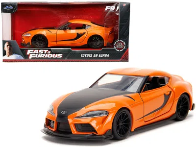 Jada Toyota Gr Supra Orange With Black Stripes "fast & Furious 9 F9" (2021) Movie 1/32 Diecast Model Car