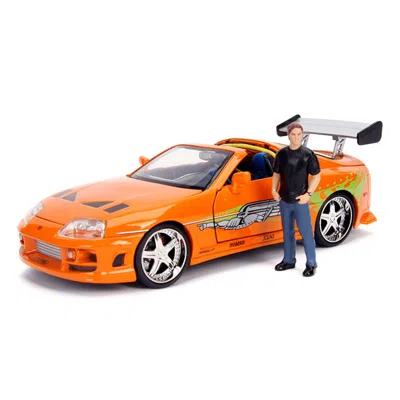 Jada Toys 1 By 24 Scale Brians Toyota Supra Model Car With Diecast Brian Figure
