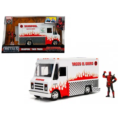 Jada Toys Deadpool Taco Truck With Deadpool Diecast Figure Marvel Series Model Car