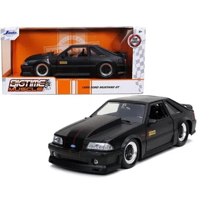 Jada Toys Jada 1-24 Scale 1989 Ford Mustang Gt Hooker Matt Black With Red Stripes Bigtime Muscle Diecast Model