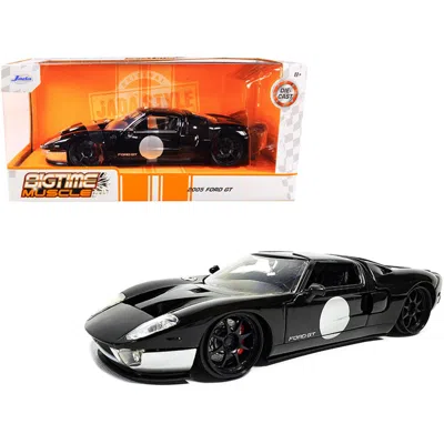 Jada Toys Jada 1-24 Scale 2005 Ford Gt Bigtime Muscle Diecast Model Car Black & Silver