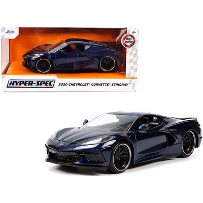 Jada Toys Jada 1-24 Scale 2020 Chevrolet Corvette Stingray C8 Hyper-spec Diecast Model Car, Metallic Dark Blue