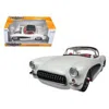 Jada Toys Jada 1 By 24 Scale Diecast 1957 Chevrolet Corvette Satin Cream Metallic With Matt Black Top & Side M